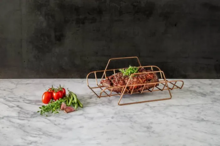 Cook & Baker Premium Rist til bradepande B 22 x L 32 cm - Rustfrit stål - Kobberfarvet