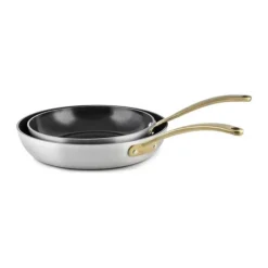 Cook & Baker Premium Stegepandesæt - 2 dele Ø 24/28 cm - Genanvendt aluminium - Sølvfarvet/guldfarvet