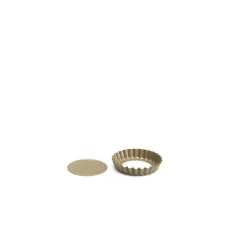 Cook & Baker Premium Tærteform - 4 stk. Ø 10 cm - Carbonstål - Guldfarvet
