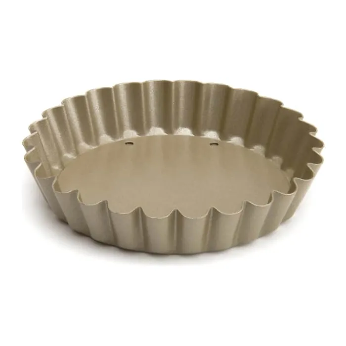 Cook & Baker Premium Tærteform - 4 stk. Ø 10 cm - Carbonstål - Guldfarvet