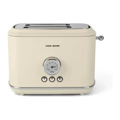 Cook & Baker Retro Brødrister 1050 watt - 2 skiver - Beige