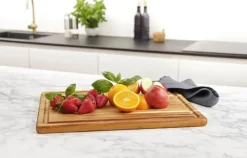Cook & Baker Skærebræt B 30,5 x L 41 cm - Teaktræ - Natur