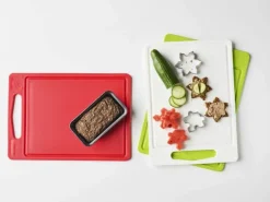 Cook & Baker Skærebrætsæt - 3 dele B 25 x L 35 cm - Plastik - Grøn/hvid/rød