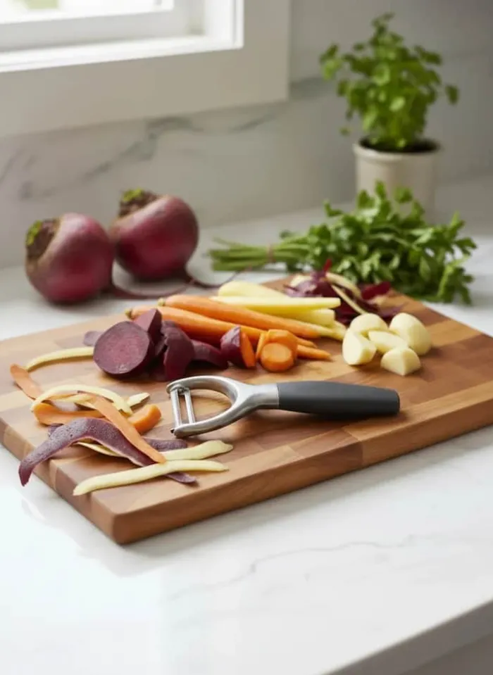 Cook & Baker Y-Skræller L 16 cm - Stål/plastik - Grå