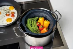 Cookline Foldbar Si L 32 x B 23 cm - Silikone/stål - Sort