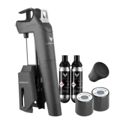 Coravin Timeless Three+ Vinsystem Inkl. 2 Pure™ Argon gaspatroner, 2 skruelåg, 1 Aerator