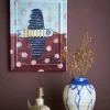 Creative Collection Billede - Brett birdy Illustration med ramme H 30 x B 2 x L 22,5 cm - Finer - Blå