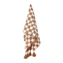 Creative Collection Chola Plaid B 130 x L 150 cm - Genanvendt bomuld - Brun