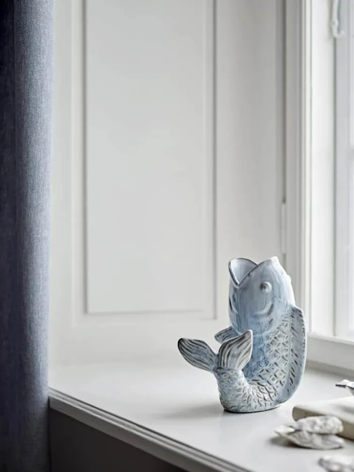 Creative Collection Hiro Vase H 21 x B 13,5 x 17 cm - Stentøj - Blå