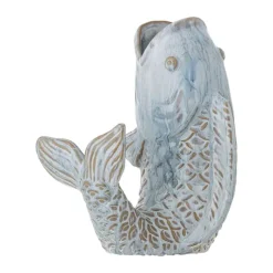 Creative Collection Hiro Vase H 21 x B 13,5 x 17 cm - Stentøj - Blå