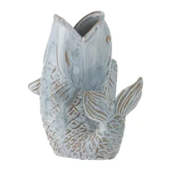 Creative Collection Hiro Vase H 21 x B 13,5 x 17 cm - Stentøj - Blå