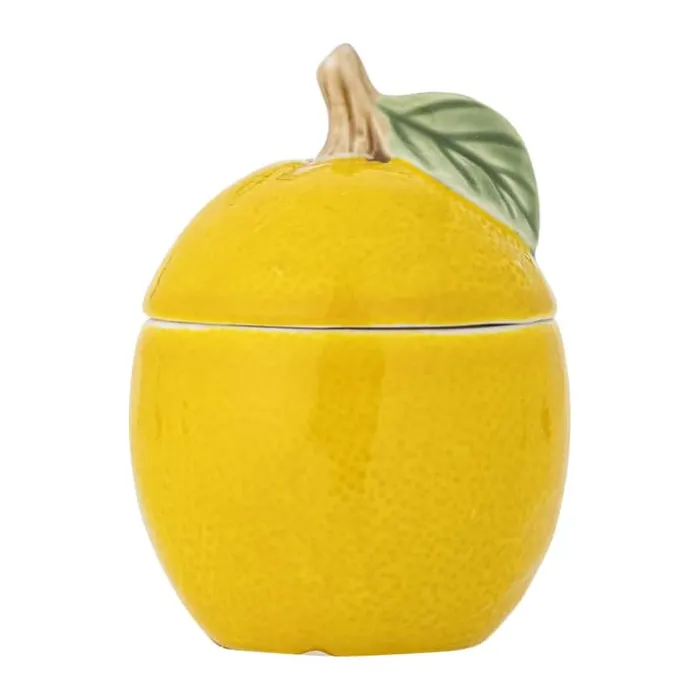 Creative Collection Krukke m. låg - Limone Ø 9 x H 12 cm - Stentøj - Gul