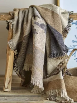 Creative Collection Maji Plaid B 160 x L 130 cm - Bomuld - Brun