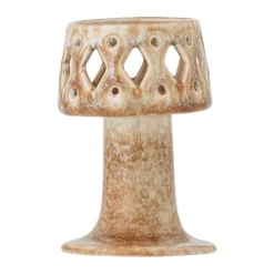 Creative Collection Patty Fyrfadsstage Ø 8 x H 12 cm - Stentøj - Natur