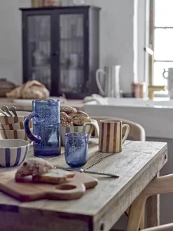 Creative Collection Tabby Kande 1,1 liter - Glas - Blå