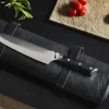 Damascus by Hâws Kokkekniv L 21 cm - Rustfrit stål/G10 komposit - Sort