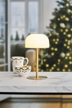 Deluxe Homeart Ikon LED Bordlampe H 27,5 cm - Plastik/jern - Brass Gold