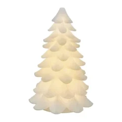 Deluxe Homeart LED Juletræ H 16 cm - Stearin - Hvid