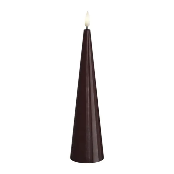 Deluxe Homeart LED Keglelys H 20 cm - Bourgogne