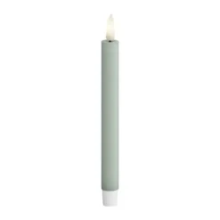 Deluxe Homeart Real Flame LED Kertelys - 2 stk. H 14 cm - Stearin - Salvie