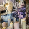 Deluxe Homeart Real Flame LED Udendørs Bloklys Ø 7,5 x H 10 cm - Plastik/resin - Sand