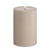 Deluxe Homeart Unique LED Bloklys Ø 10 x H 15 cm - Stearin - Rose
