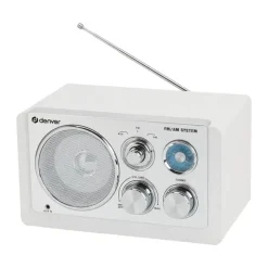 Denver Analog Radio H 13,5 x B 16,4 x L 22,8 cm - AM/FM - Hvid