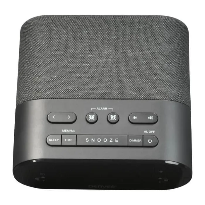 Denver Clockradio CRQ-107 Trådløs opladning - Forudindstillet radiokanaler - Sort
