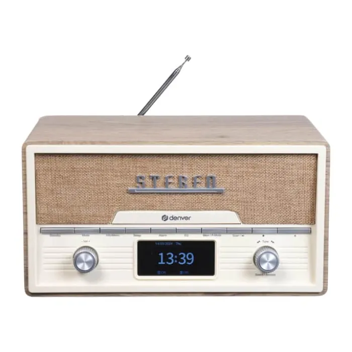 Denver Retro Anlæg MDA-525LW Cd, Bluetooth, DAB og FM - AUX-indgang og USB-port