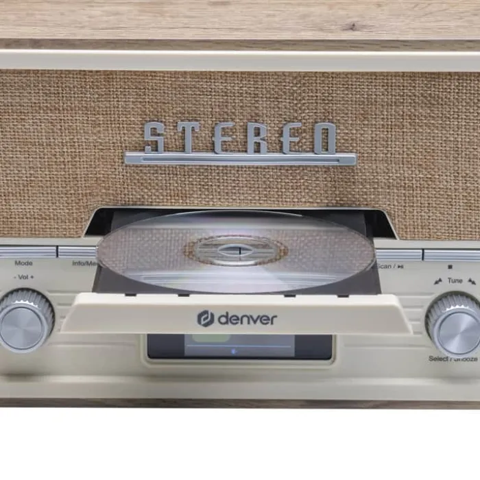 Denver Retro Anlæg MDA-525LW Cd, Bluetooth, DAB og FM - AUX-indgang og USB-port