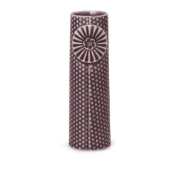 Dottir Pipanella Dot Vase H 12,5 cm - Porcelæn - Aubergine