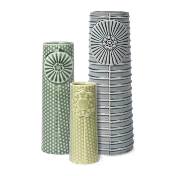 Dottir Pipanella Flock Vase - 3 stk. Porcelæn - Nordic fjord