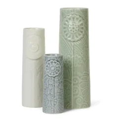 Dottir Pipanella Flower Vase H 15 cm - Porcelæn - Celadon