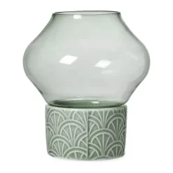 Dottir Pipanella Hurricane Fyrfadsstage Ø 8,8 x H 10 cm - Porcelæn - Peacock