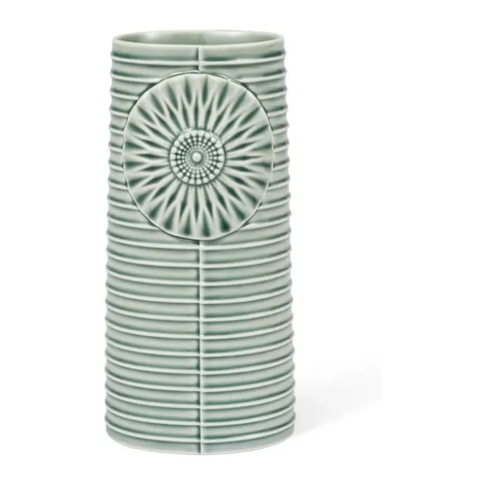 Dottir Pipanella Lines Vase H 18,1 cm - Porcelæn - Grøn