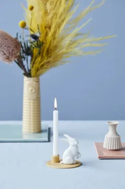 Dottir Pipanella Lines Vase H 16,5 cm - Porcelæn - Curry