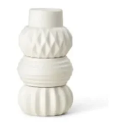 Dottir Samsurium Stabelbar Lysestage - 3 dele Ø 6,8 cm - Porcelæn - Hvid