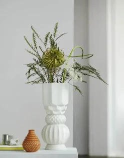 Dottir Samsurium Towerbell Vase H 36,8 cm - Porcelæn - Hvid