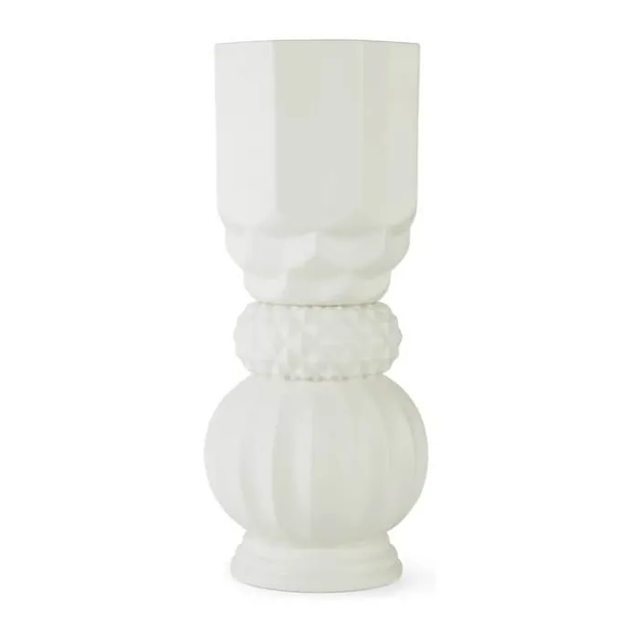 Dottir Samsurium Towerbell Vase H 36,8 cm - Porcelæn - Hvid
