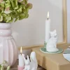 Dottir Sweet StoriesEgern Lysestage H 8,5 cm - Porcelæn - Hvid/blush