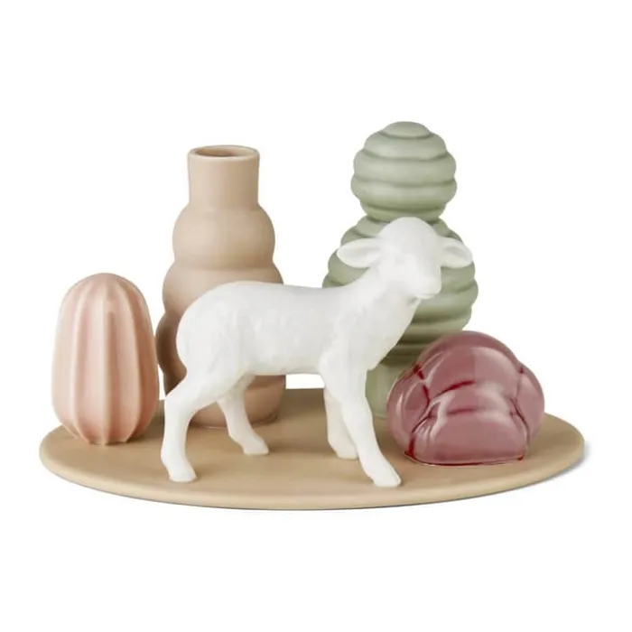 Dottir Sweet Stories Lamb Vase H 9,6 cm - Porcelæn - Dusty rose