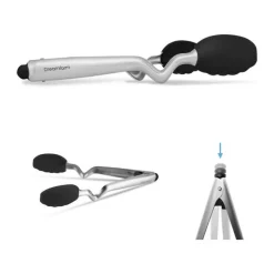 Dreamfarm CloTang L 22,9 cm - Stål/silikone - Sort/stål