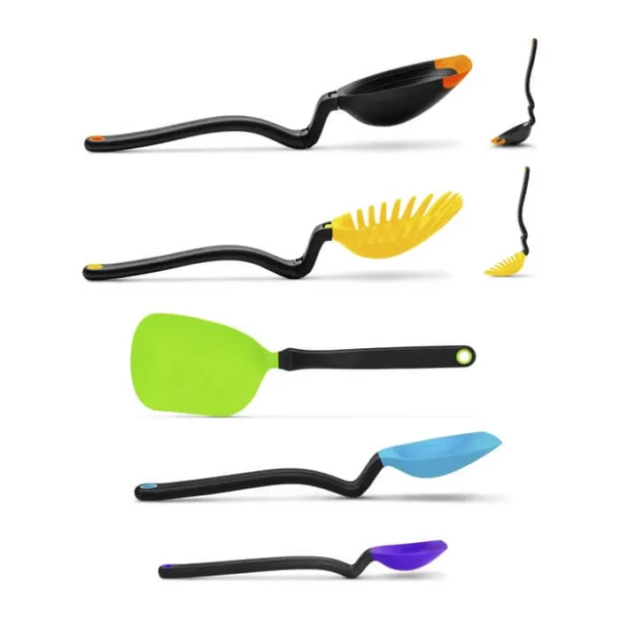 Dreamfarm Set Of The Best Køkkenredskaber - 5-pak Plastik/silikone - Sort/gul/grøn/blå/lilla
