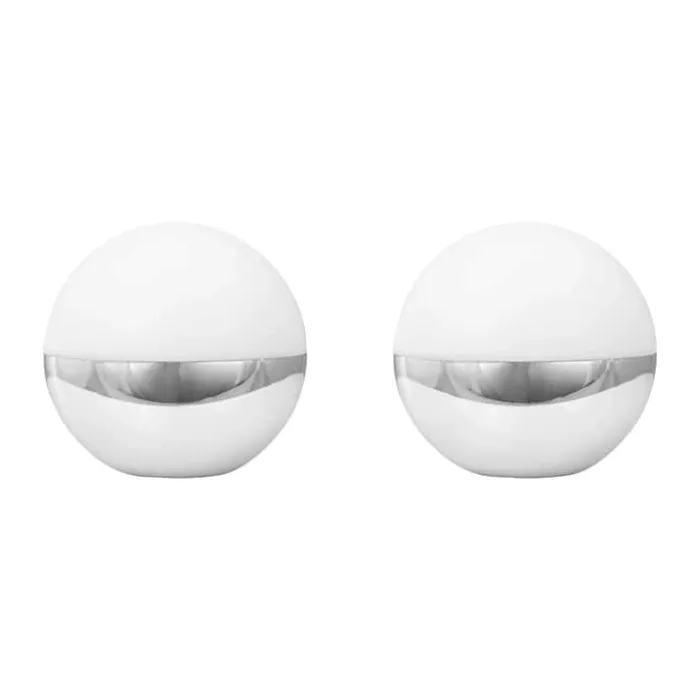 Dyberg Larsen Alba Light Ball LED Lampe - 2 stk. Ø 11 x H 11 cm - ABS plastik - Krom