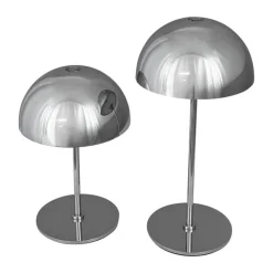 Dyberg Larsen Along LED-Bordlampe - 2 stk Ø 10 x H 12/20 cm - Metal - Krom