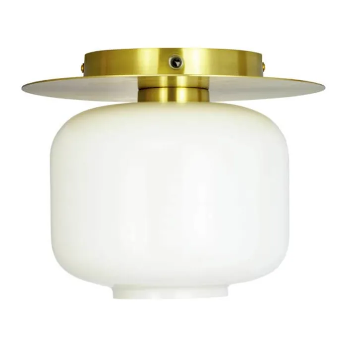 Dyberg Larsen Arp Loftlampe Ø 25 cm - Glas/metal - Opal/messing
