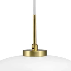Dyberg Larsen Arp Pendel Ø 30 cm - Glas/metal - Opal/messingfarvet