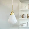 Dyberg Larsen Ballon Pendel Ø 21 x H 43 cm - Glas/metal - Opal/messing