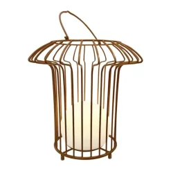 Dyberg Larsen Basket Udendørs Lanterne H 34 cm - Metal/polyethylen - Terrakotta