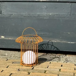 Dyberg Larsen Basket Udendørs Lanterne H 34 cm - Metal/polyethylen - Terrakotta